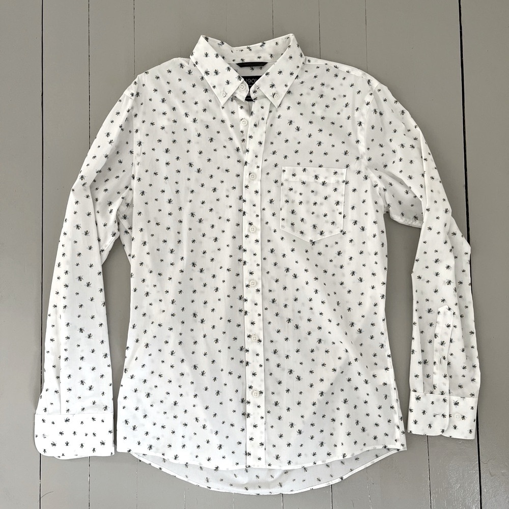1901 Button-Down Bug Print Shirt - image 1